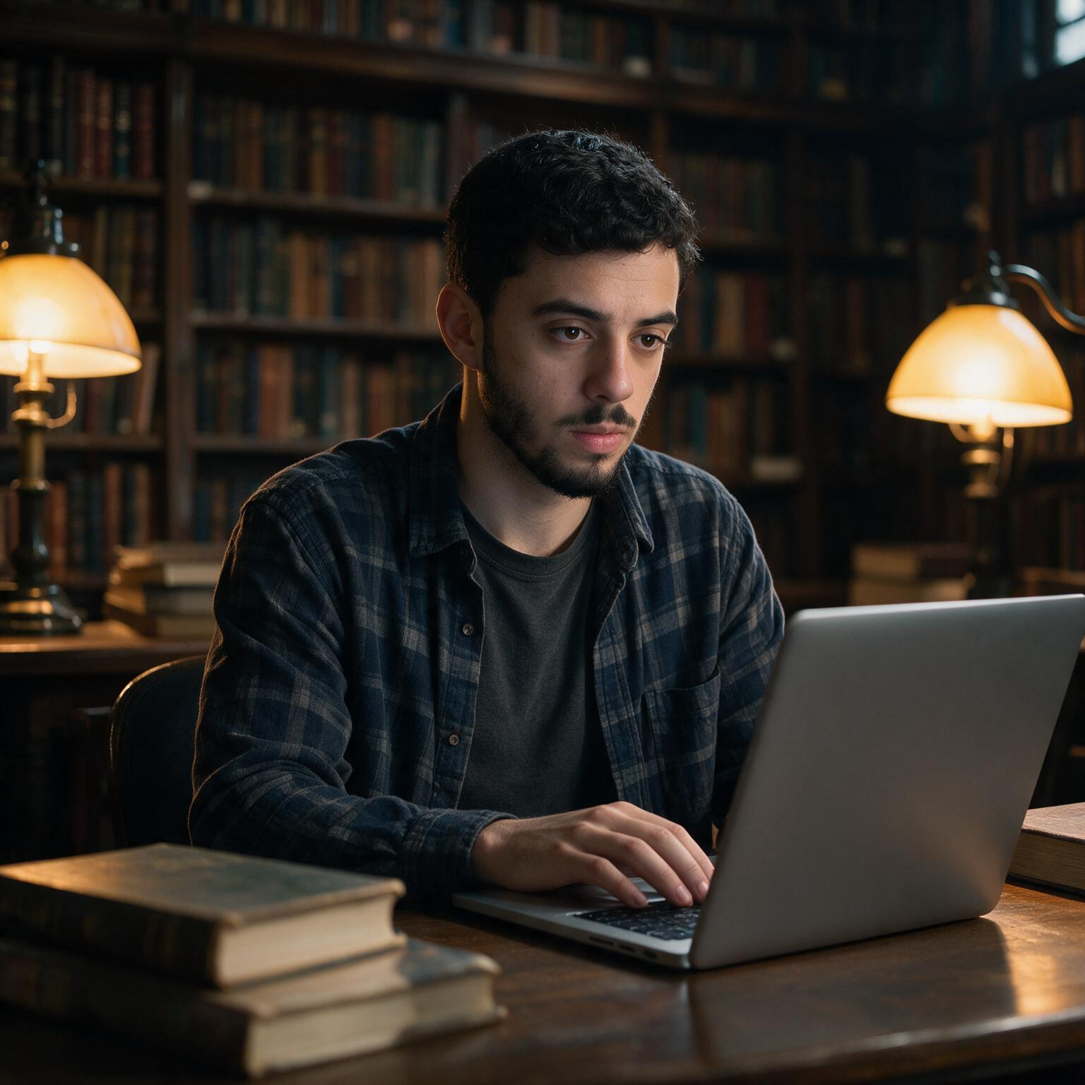 Vinícius Borges estudando